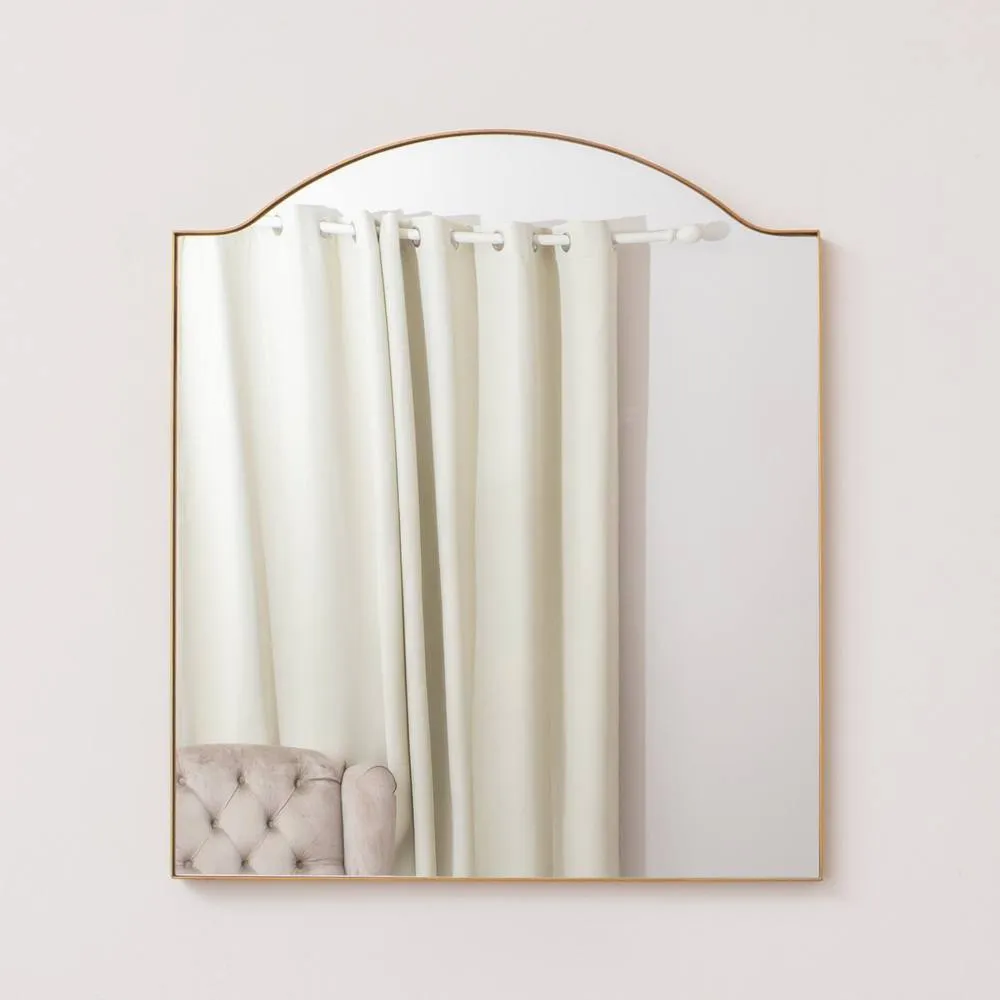 Melody Maison Antique Gold Metal Framed Wall Mirror - 50cm X 65cm 6