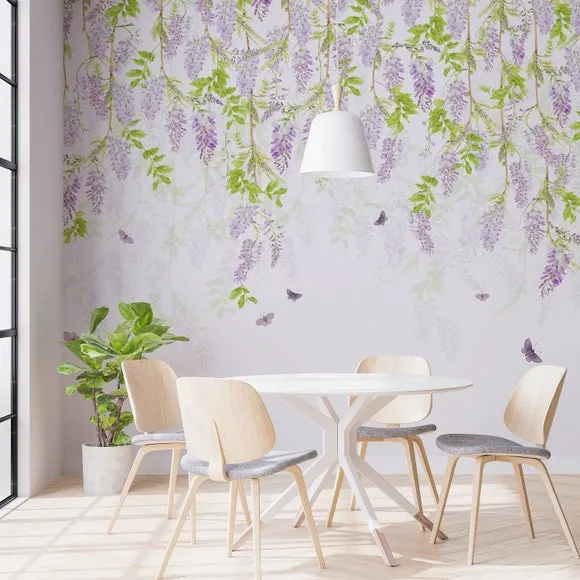 Whispering Wisteria Wall Mural 1