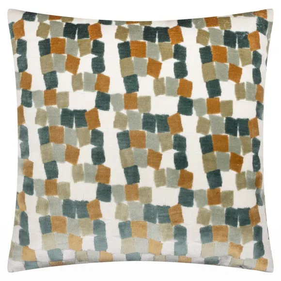 Furn. Metro Blocks Velvet Square Cushion 1