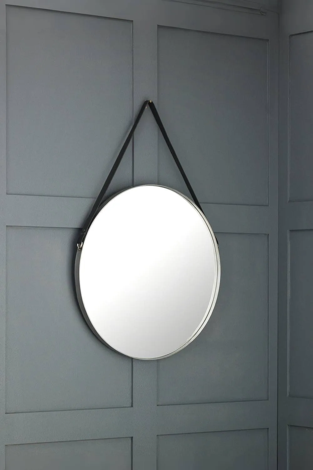 Julian Bowen Opera Round Mirror in Silver