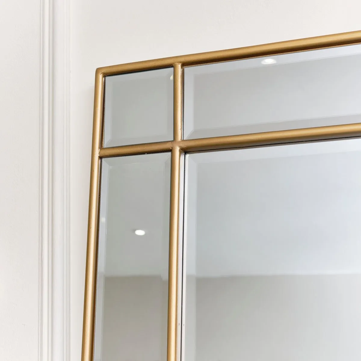 Melody Maison Large Gold Framed Art Deco Wall / Leaner Mirror 80cm X 180cm 5