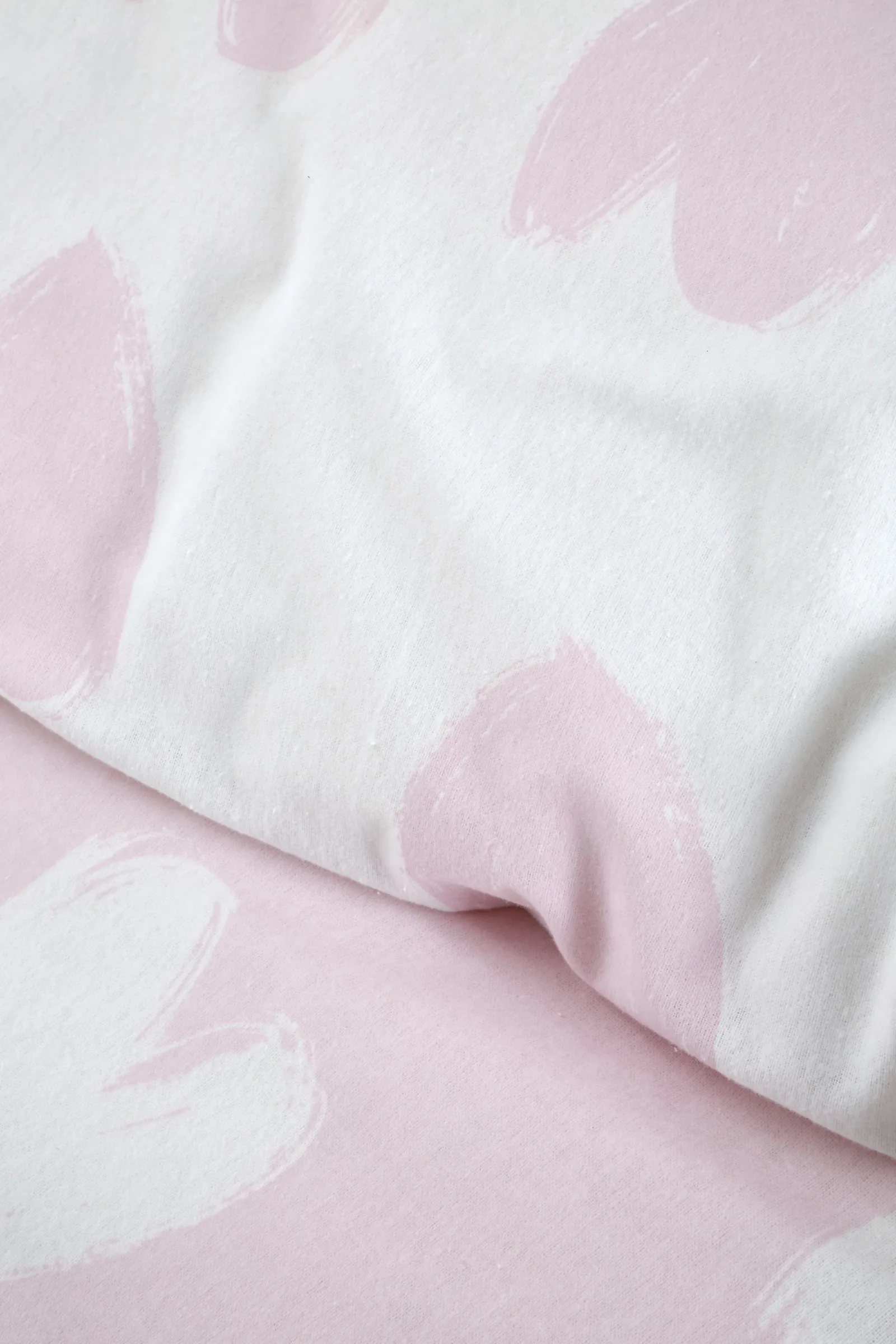 Catherine Lansfield 'Brushed Cotton Hearts' Reversible Duvet Cover Set in Pink 4