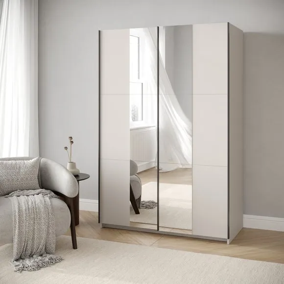 Ivan 181cm Sliding Wardrobe with 2 Mirrors