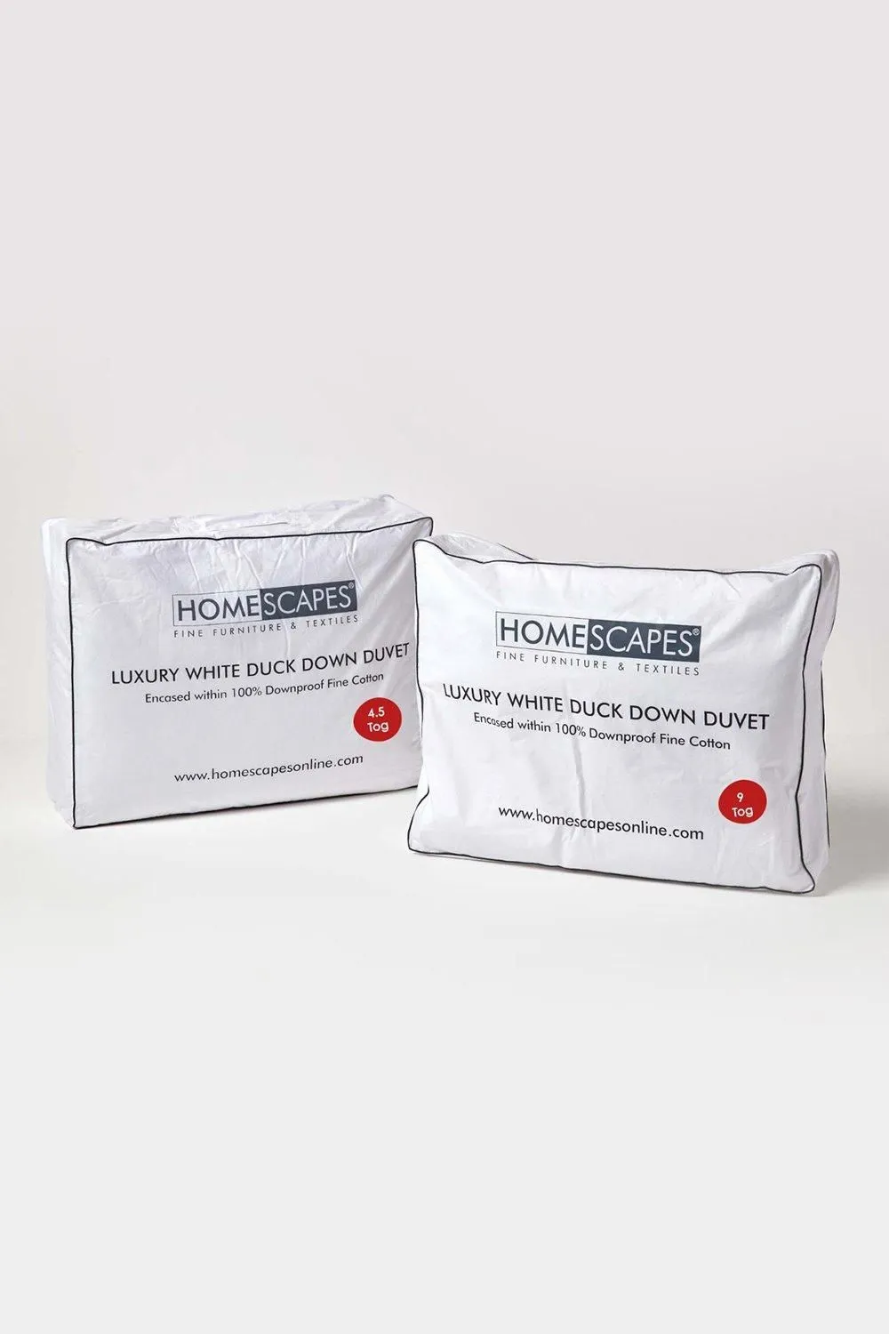 Homescapes Luxury White Duck Down 13.5 Tog All Seasons Duvet