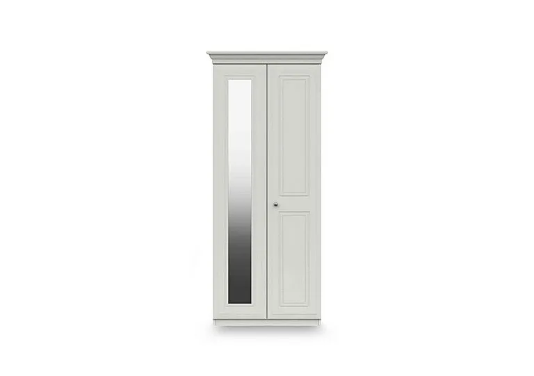 Marylebone 2 Door Wardrobe with Mirror Door - White