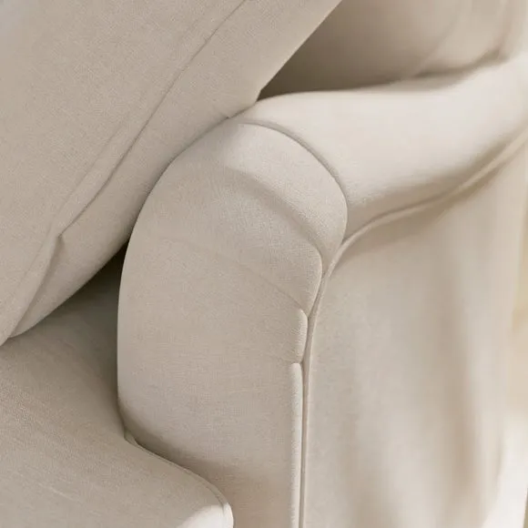 Beatrice II Faux Linen Fixed Loose Cover 4 Seater Corner Sofa 4