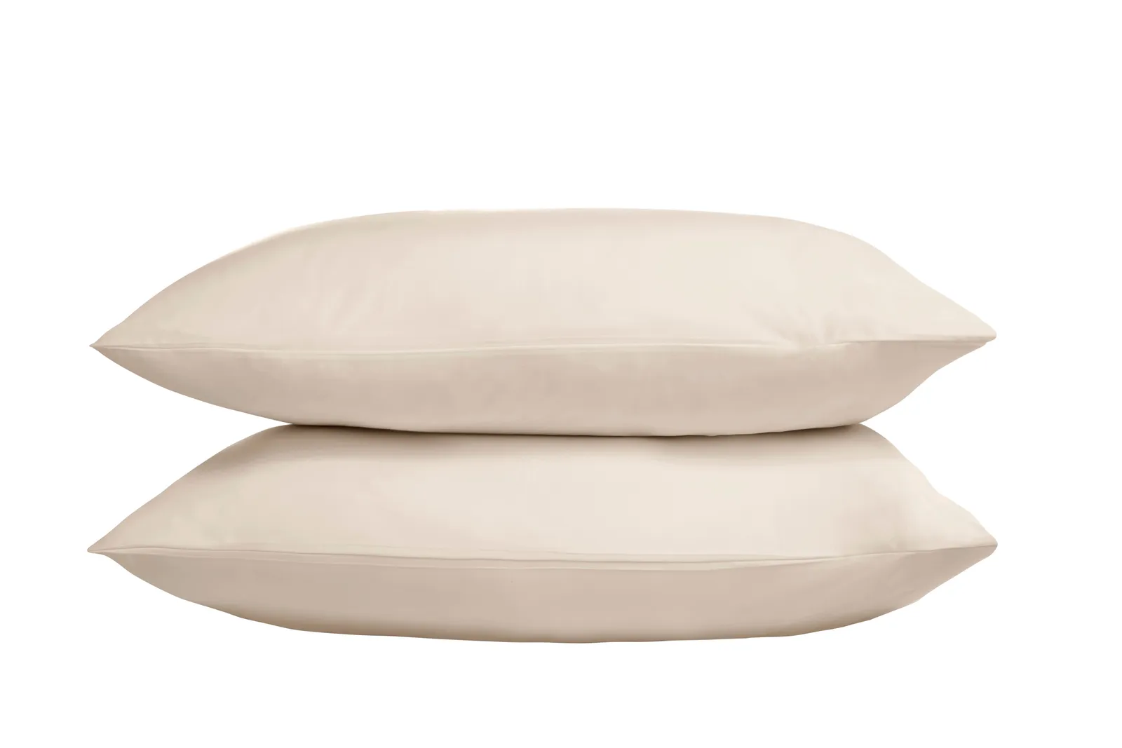 The Linen Consultancy 'TLC 5 Star Hotel Concept' 500TC Cotton Sateen Standard Pillowcase 4 Pack in Cream