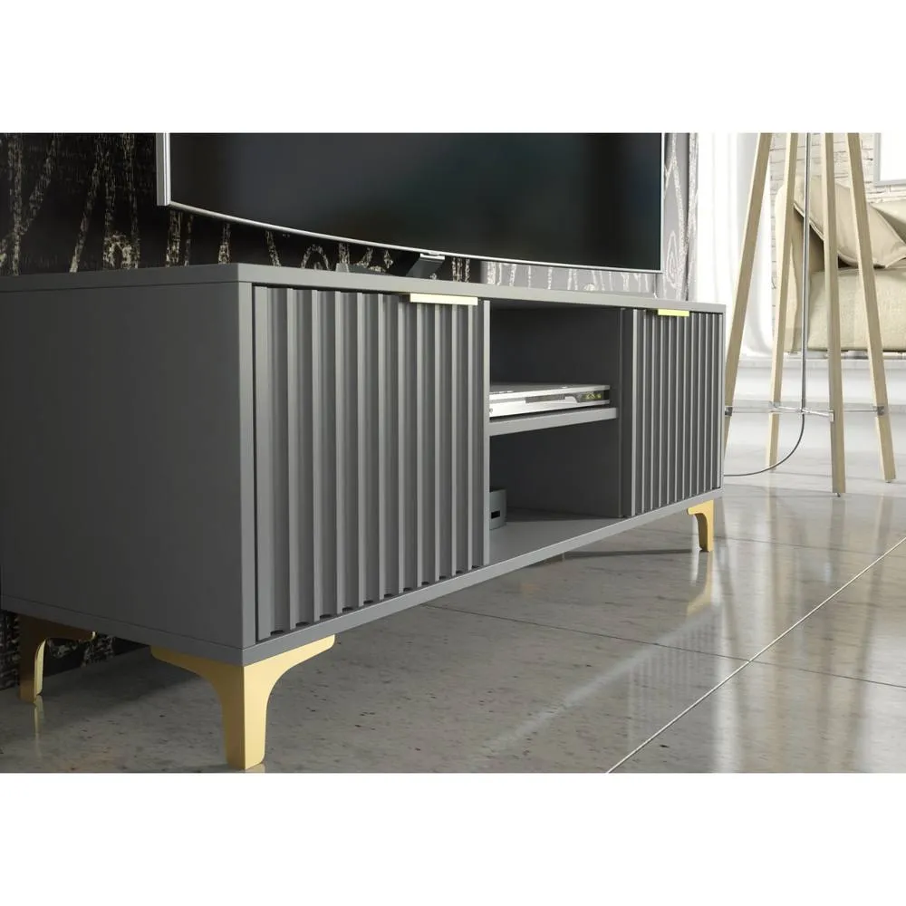 Creative Furniture Tide Crest TV Unit 120cm - Dark Grey & Gold 3