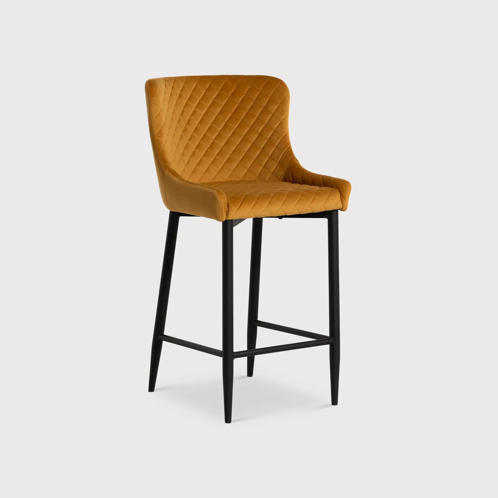 Rivington Counter Stool, Yellow Velvet | Barker & Stonehouse