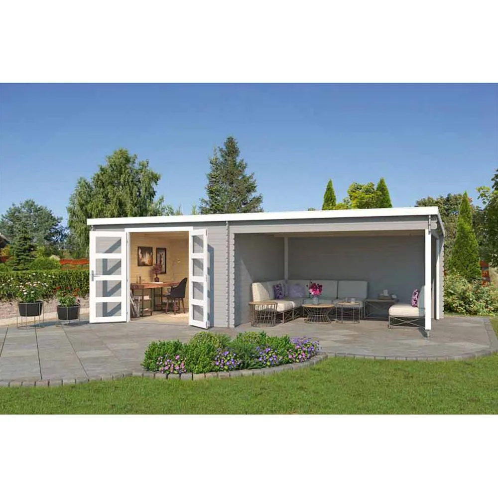 Lasita Maja Ltd New Orleans-Log Cabin, Garden Room, Home Office - L730xW359.1xH222.3cm in Natural 3