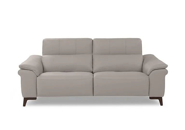 Marconi 3 Seater Leather Recliner Sofa with Headrests and Power Lumbar