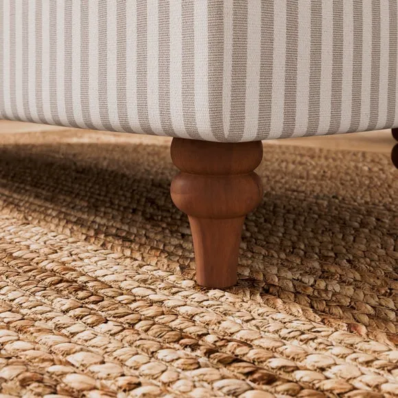 Long Buttoned Linford Stripe Storage Footstool 4
