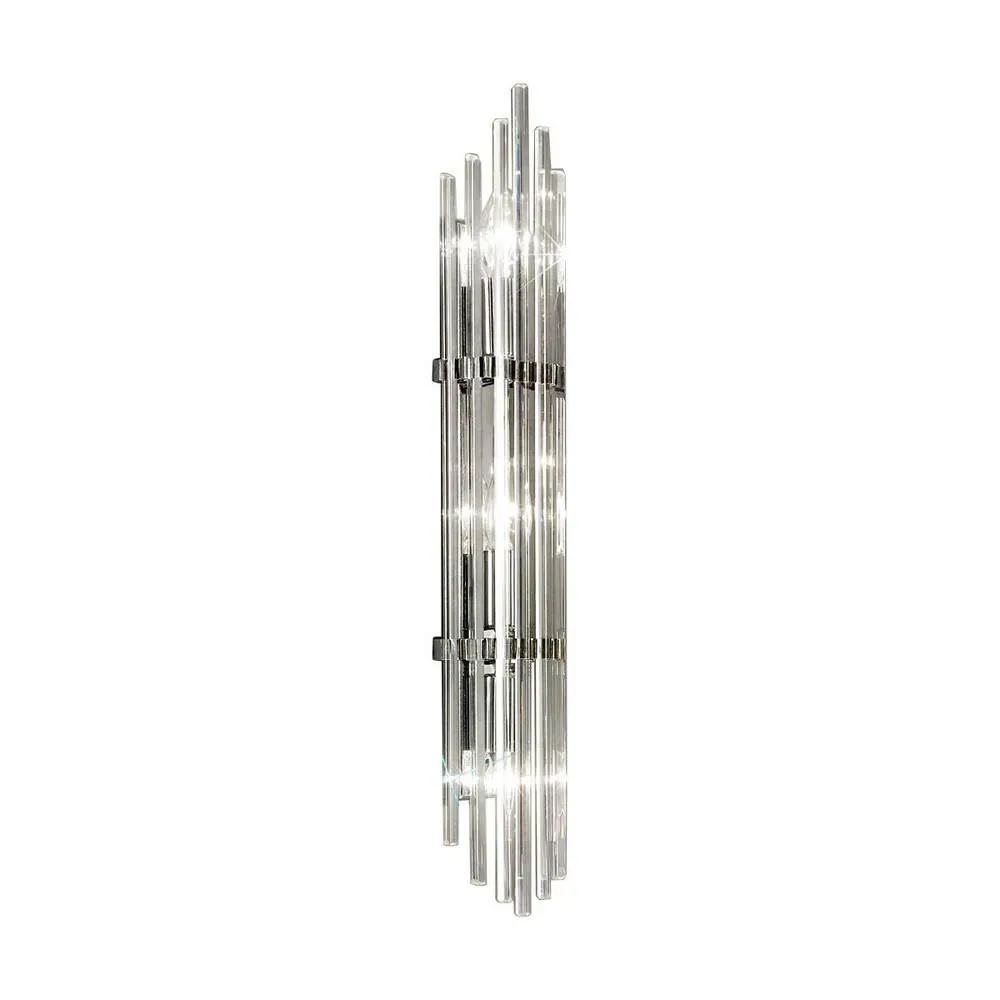 Netlighting Ontario Lifestyle Wall Light Polished Chrome 3x E14 in Grey