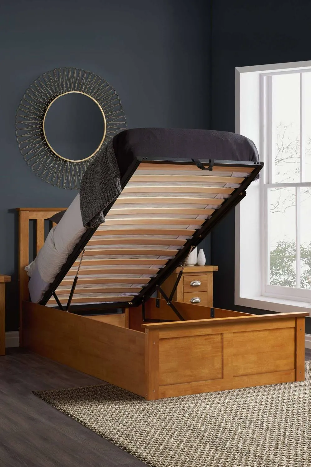 Birlea Phoenix Ottoman Storage Bed Frame in Brown 2