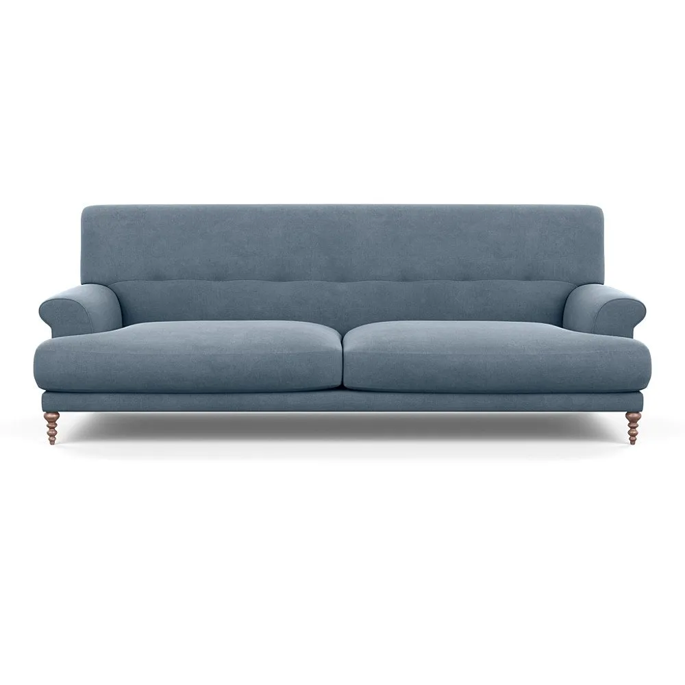 Scp Oscar 3 Seater Informal Sofa Capelo Linen-Cotton Mineral Walnut Feet 1