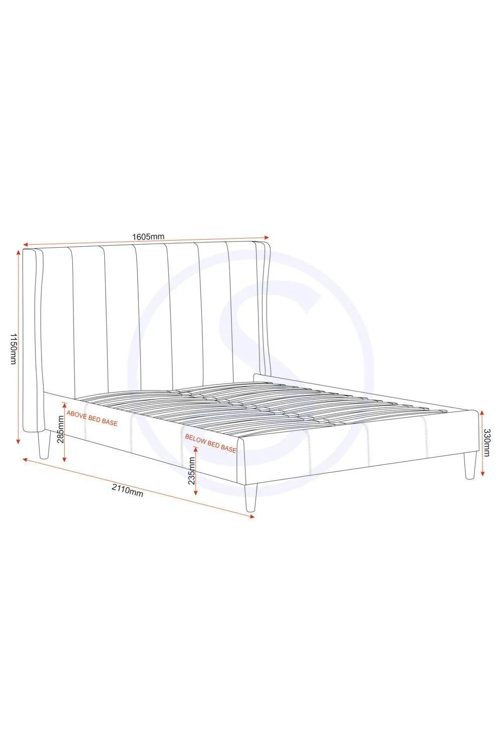 Seconique Amelia 4'6" Double Bed in Green 4