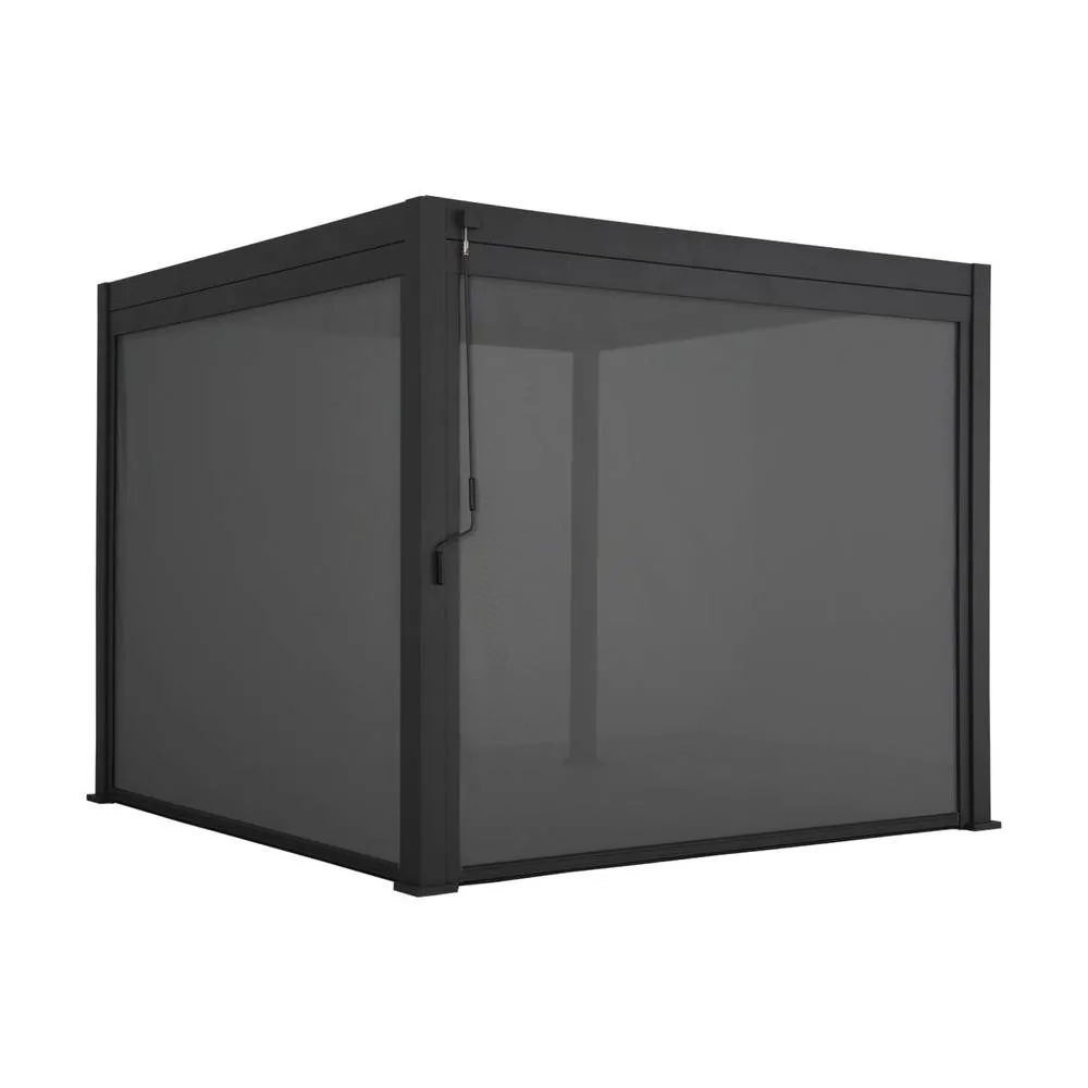 sweeek Louvered pergola aluminium 3 x 3m V2 & 2 3m blinds in Dark Grey 6