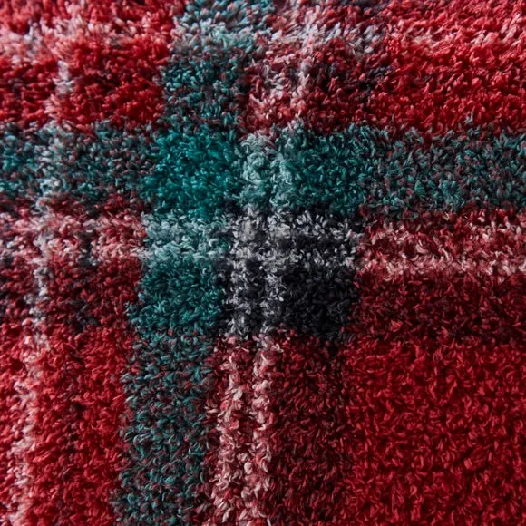 Tartan Sherpa Square Cushion 2