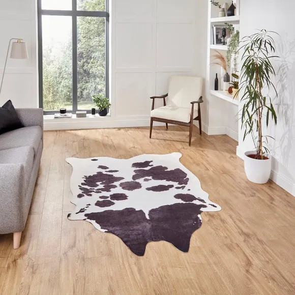 Faux Cow Print Rug 2