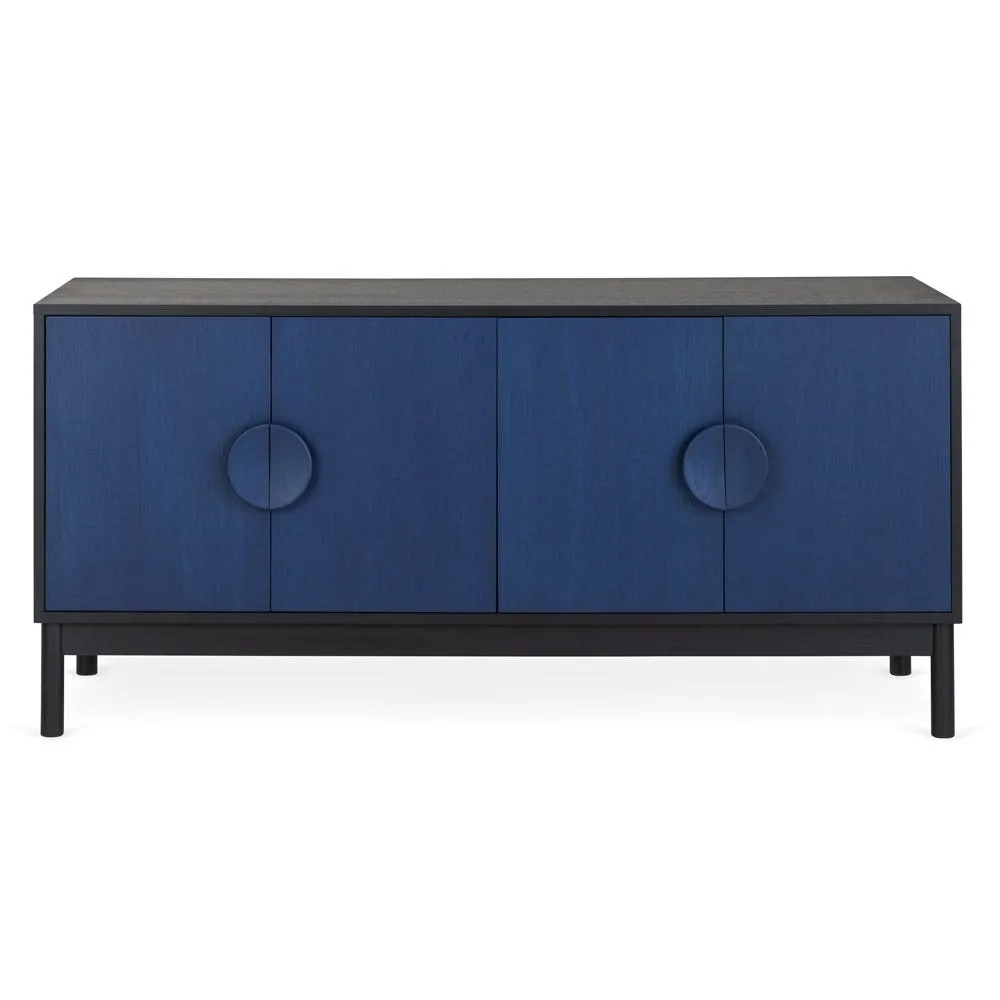 Heal's Tinta Sideboard Red Stain Frame Black Stain Doors 2