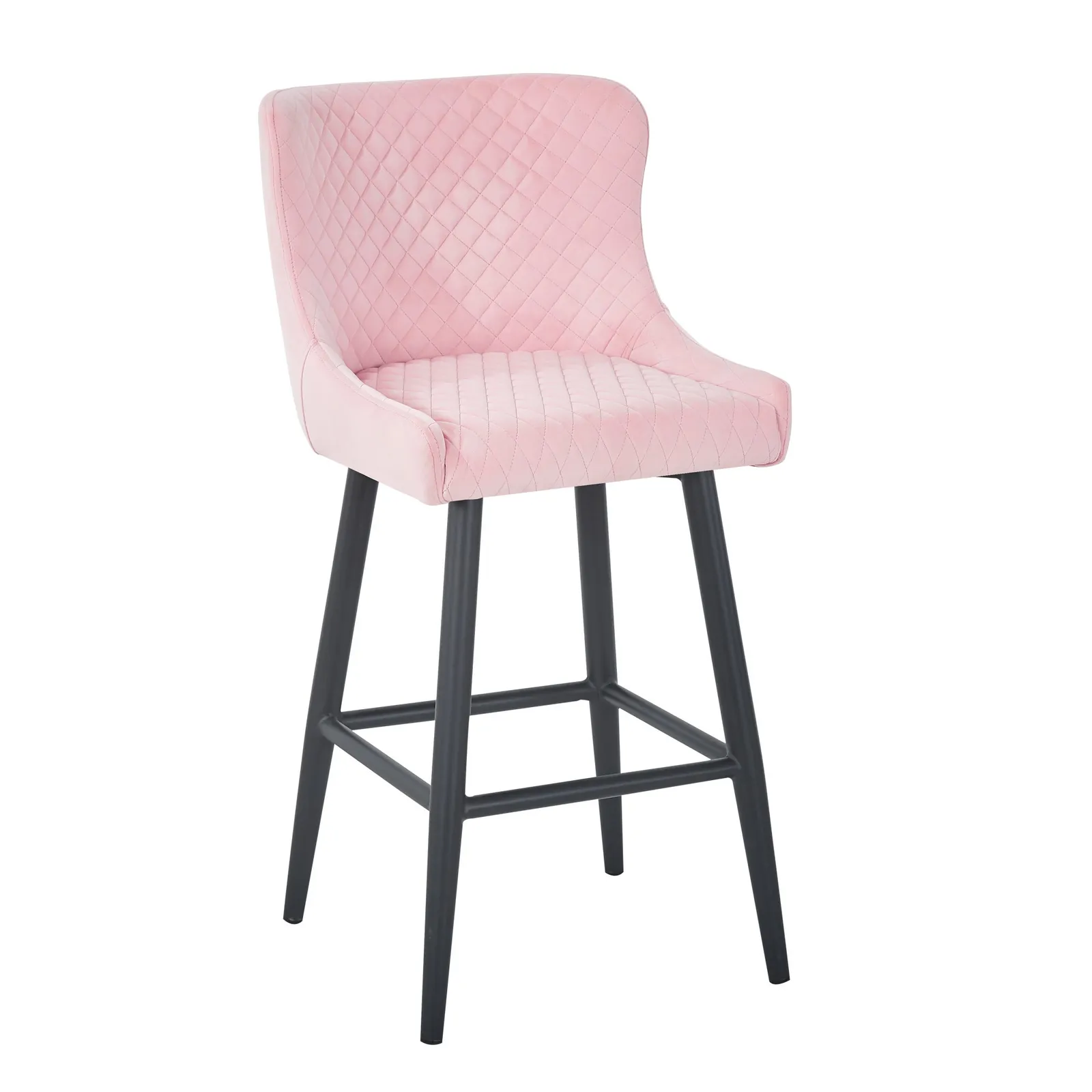 Montreal Bar Stool Blush Velvet Blush