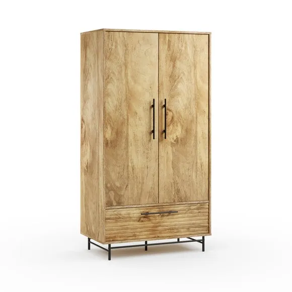Bryant Double Wardrobe, Mango Wood Effect 6