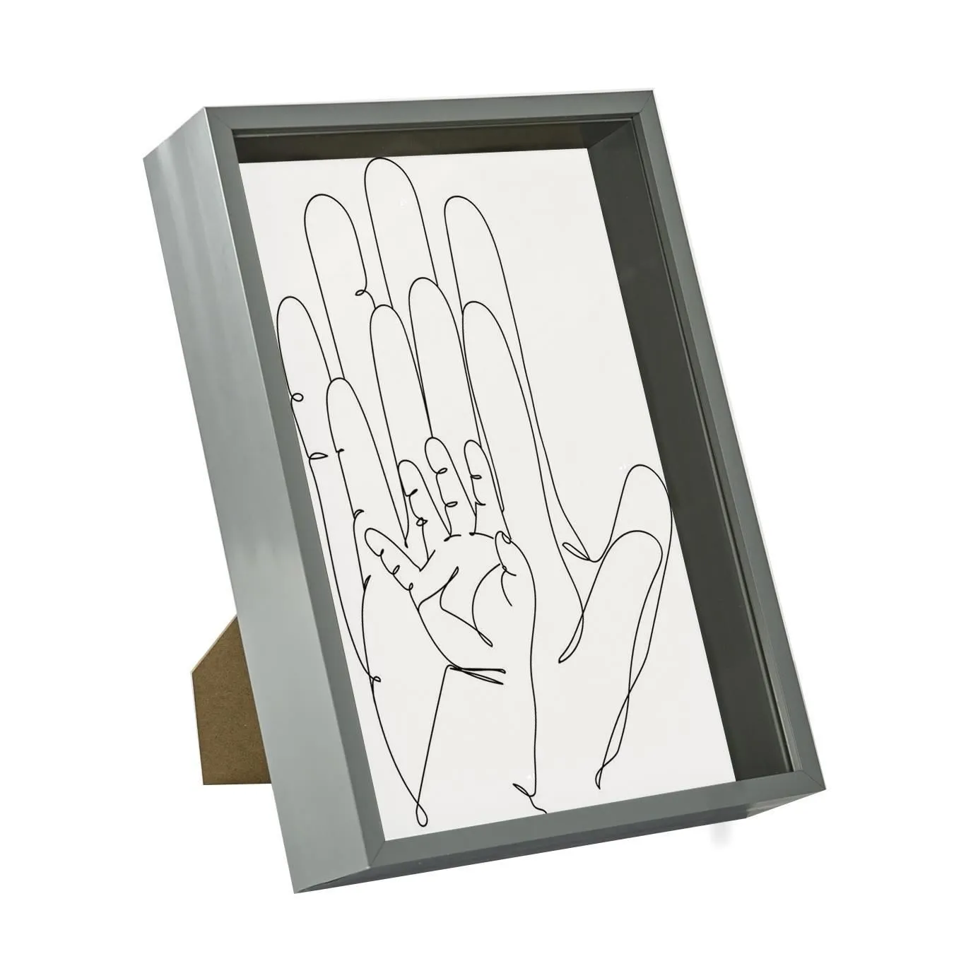Nicola Spring Deep Box Photo Frame - A4 (8 x 12") in Grey