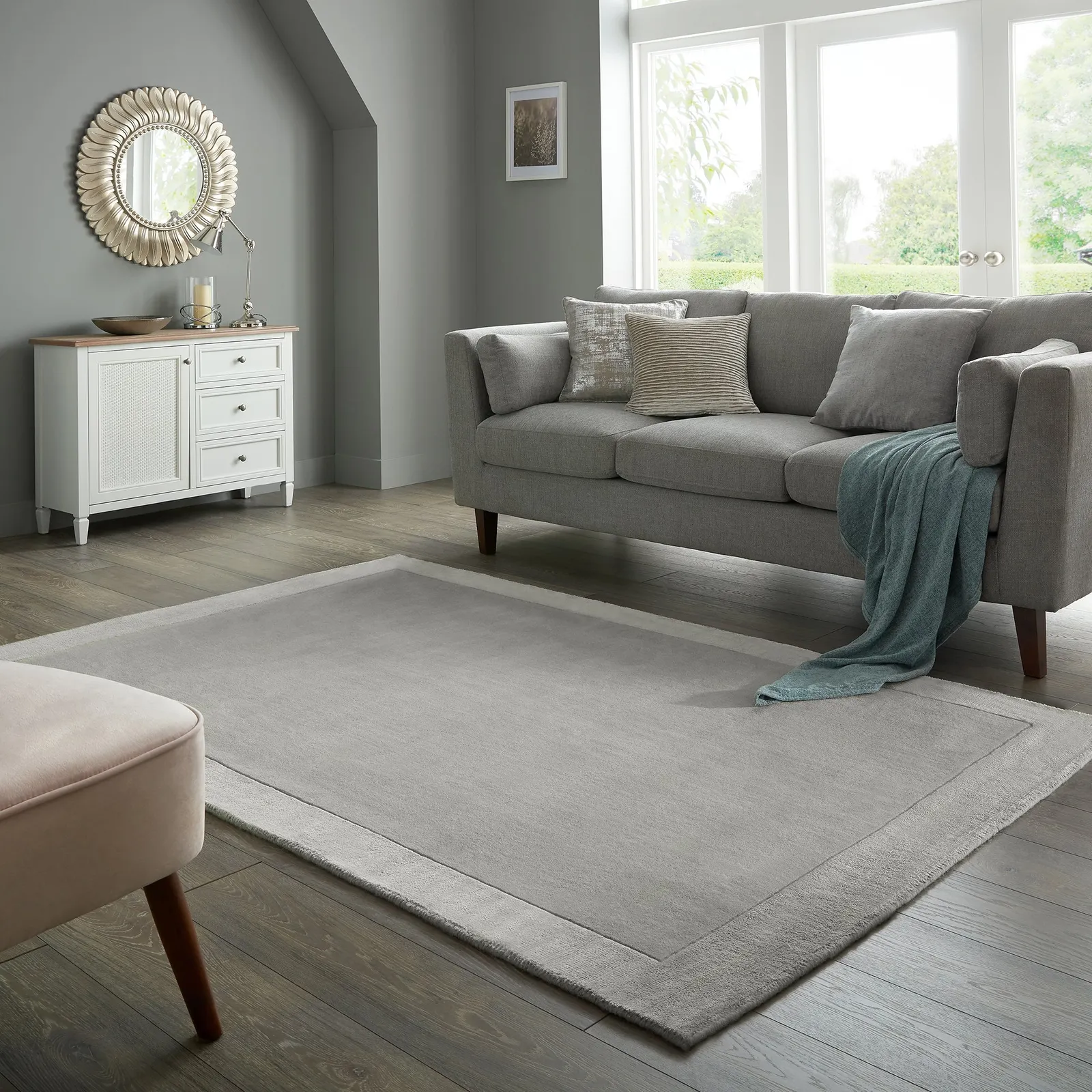 Amaya Wool Rug Silver