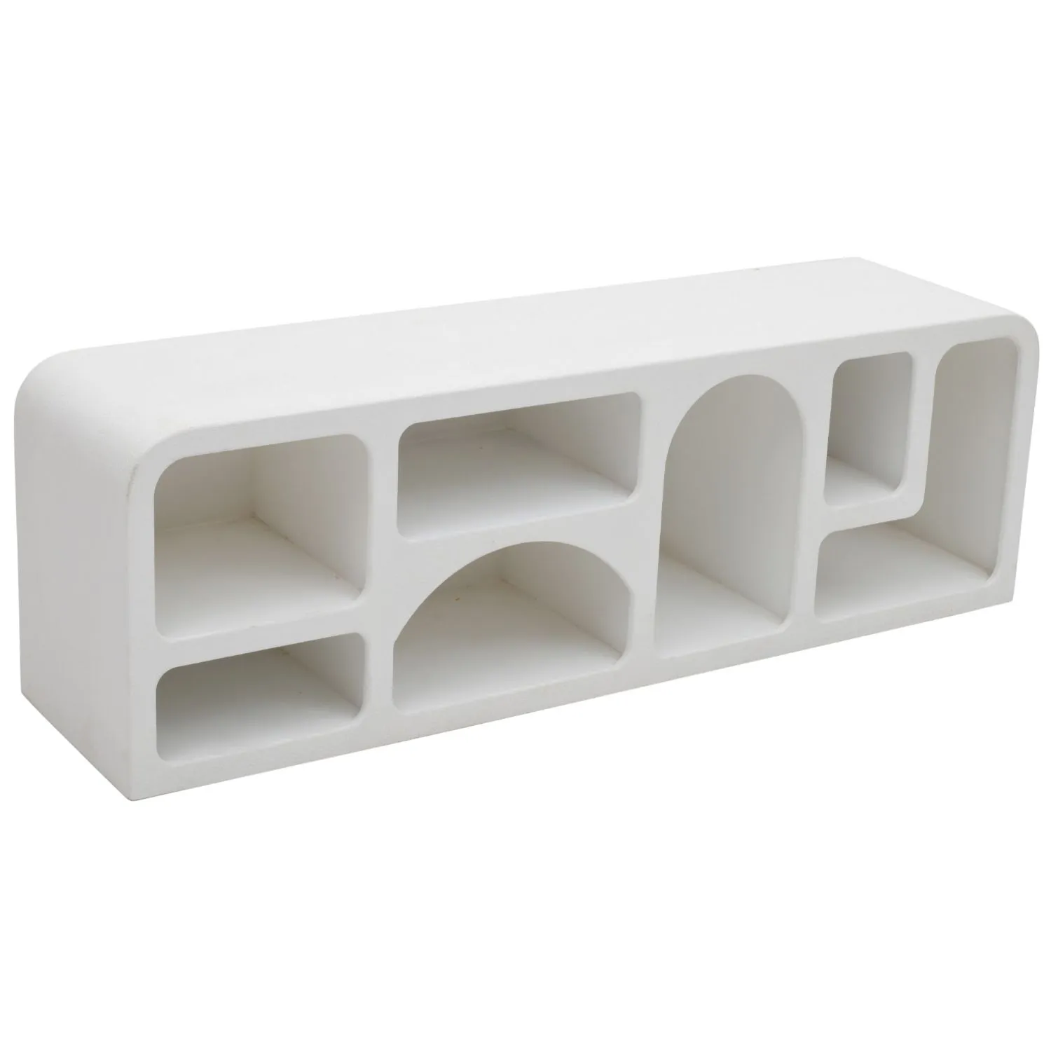 IH Design Udaipur Wood Large Tv Cabinet in White 3