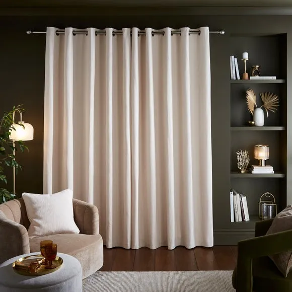 Luxe Textured Chenille Eyelet Curtains 4