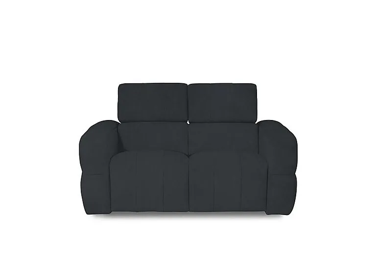 Cube Fabric 2 Seater Power Recliner Sofa with Power Headrests - Opulence Charcoal