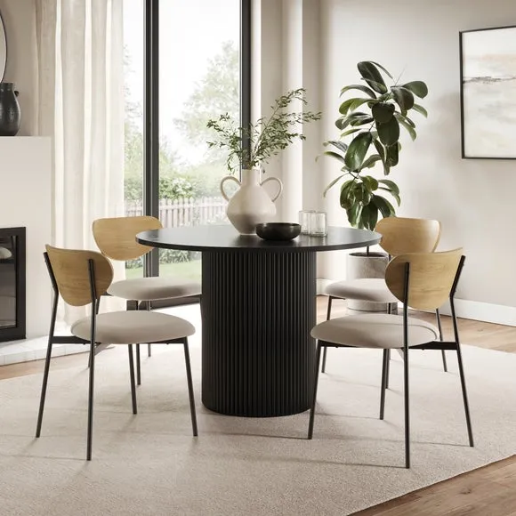 Finn Curved Back Dining Chair, Fabric 2