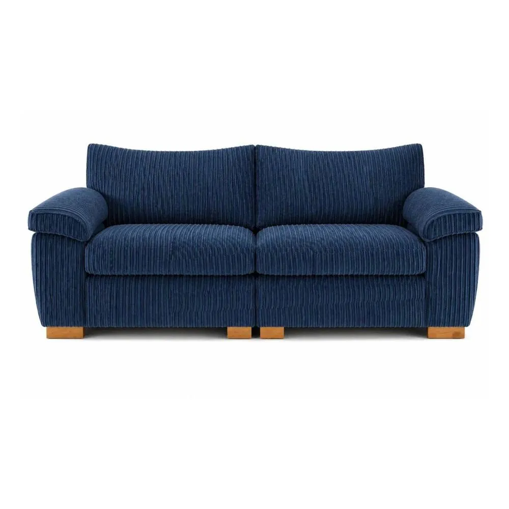 Bliss Furniture Amalfi 2 Seater Split Sofa Soft Fabric in Blue