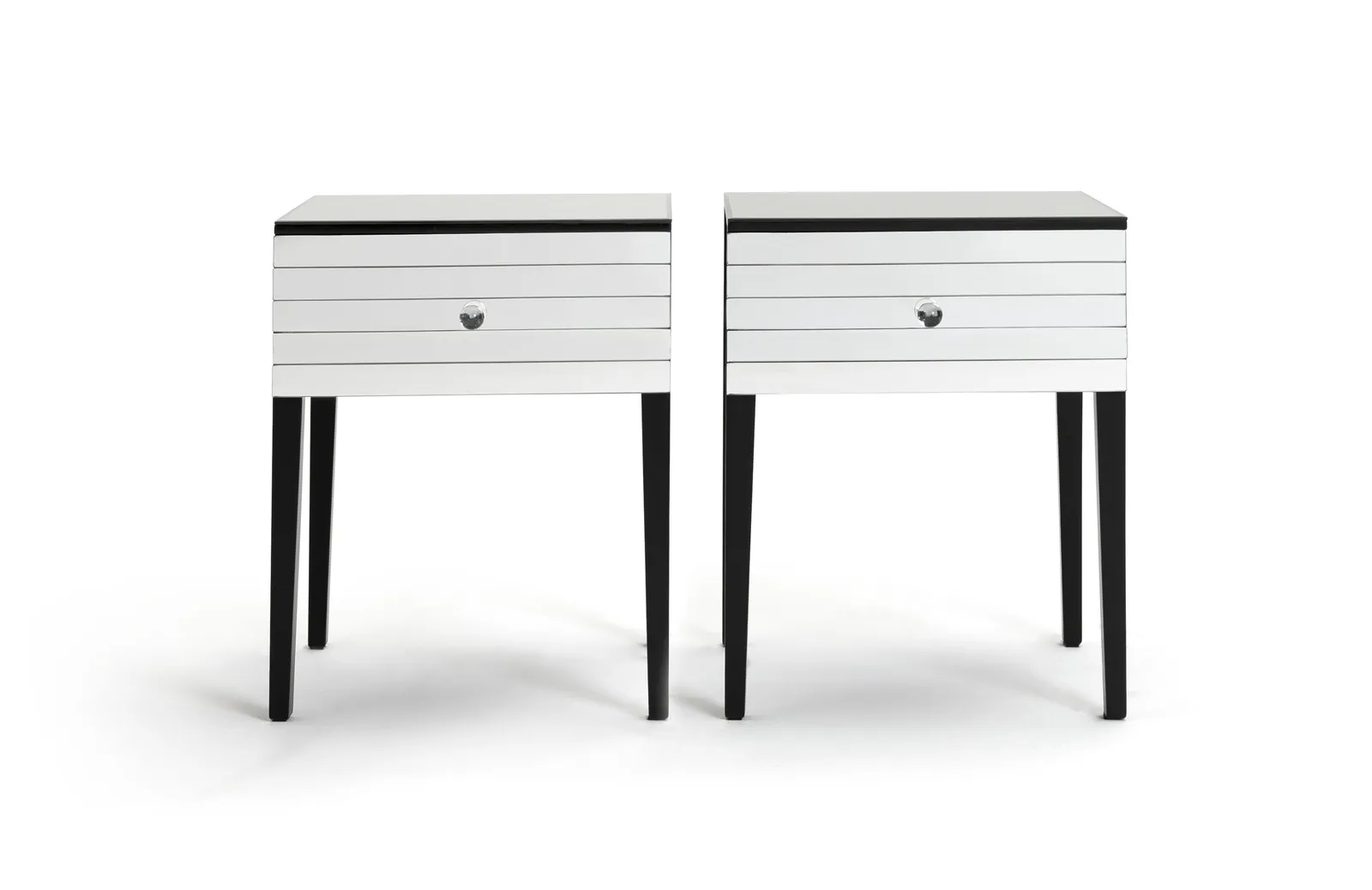 Habitat Hepburn Mirror 2 Bedside Table Set - Black