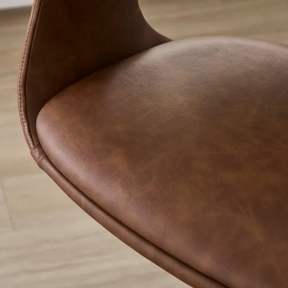 Marley Gaslift Barstool, Faux Leather 4