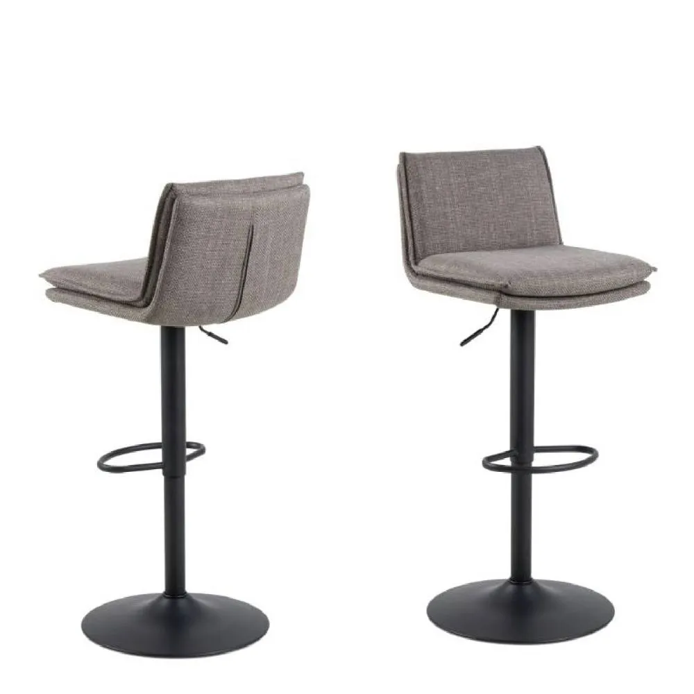 netfurniture Kensington Swivel Bar Stool in Light Grey-Brown in Brown
