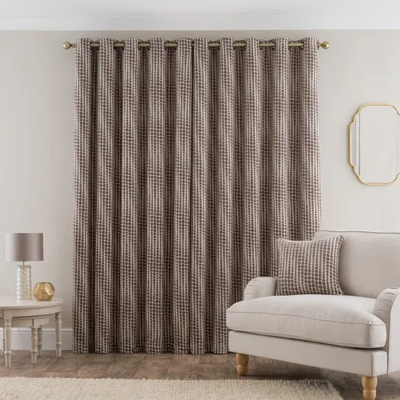Gradient Spot Chenille Eyelet Curtains 4