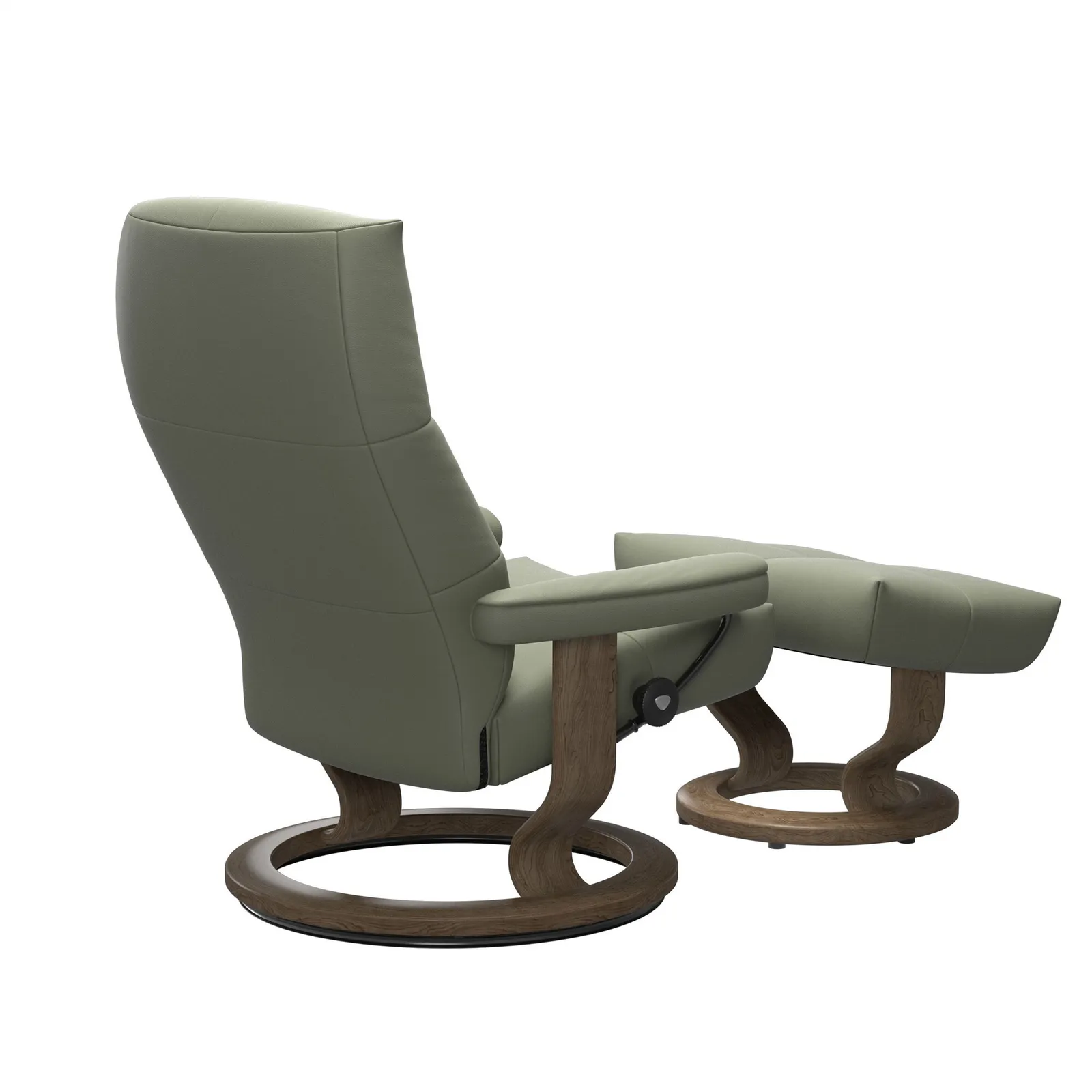 Stressless David Small Classic Recliner Chair & Footstool Leather | Barker & Stonehouse 3