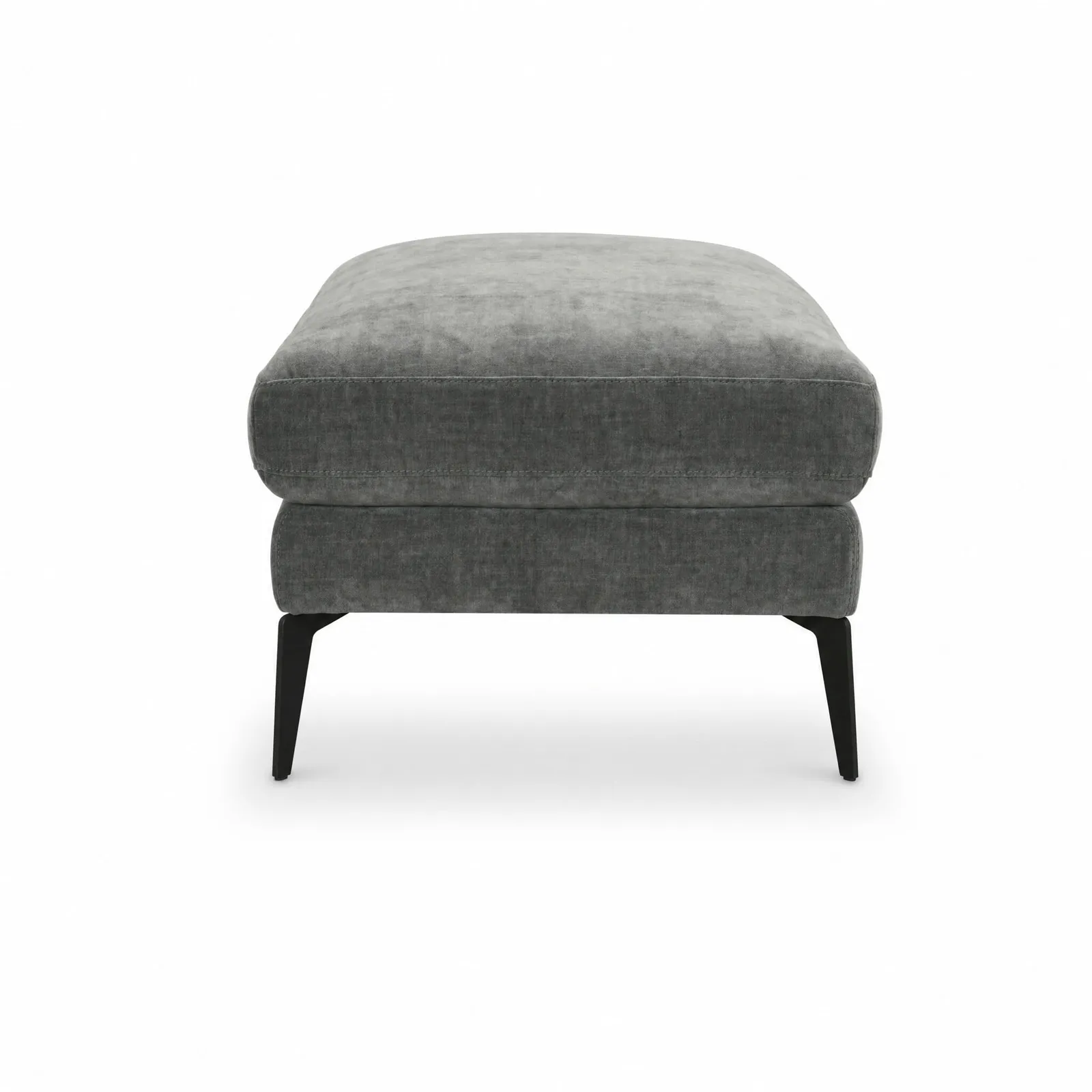 Zanuso Large Ottoman Footstool, Grey Fabric | Barker & Stonehouse 4