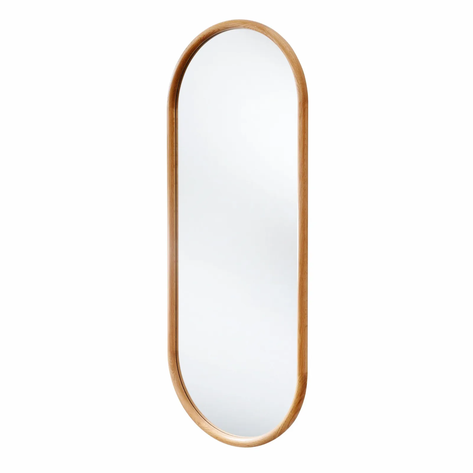 Yearn Mirrors Quebec Solid Oak Full Length Oval Mirror in Light Oak 2