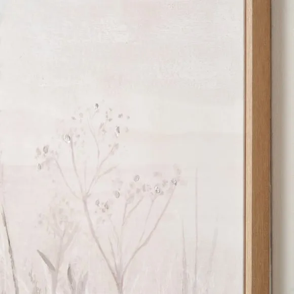 Set Of 3 Natural & White Landscape Framed Canvases 2