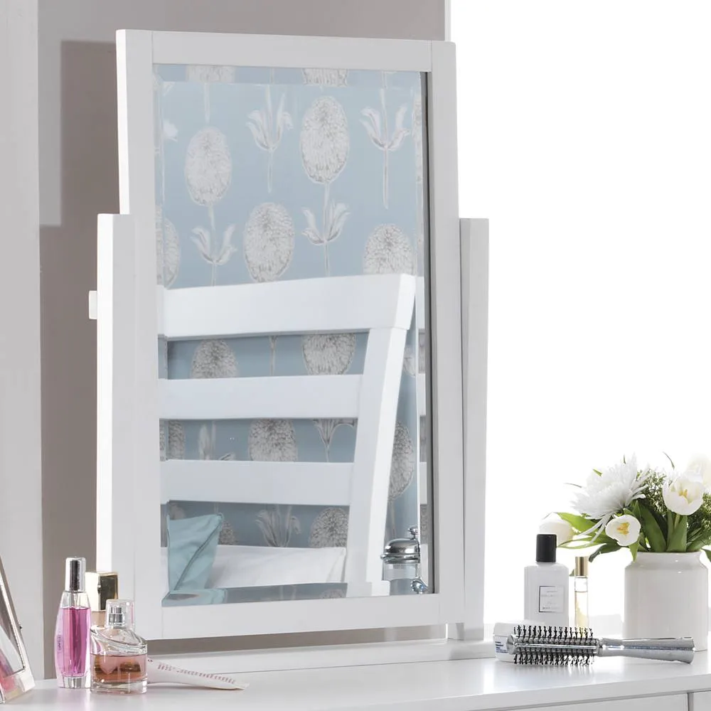 Statement Furniture Edward Hopper Dressing Table Mirror in White 4
