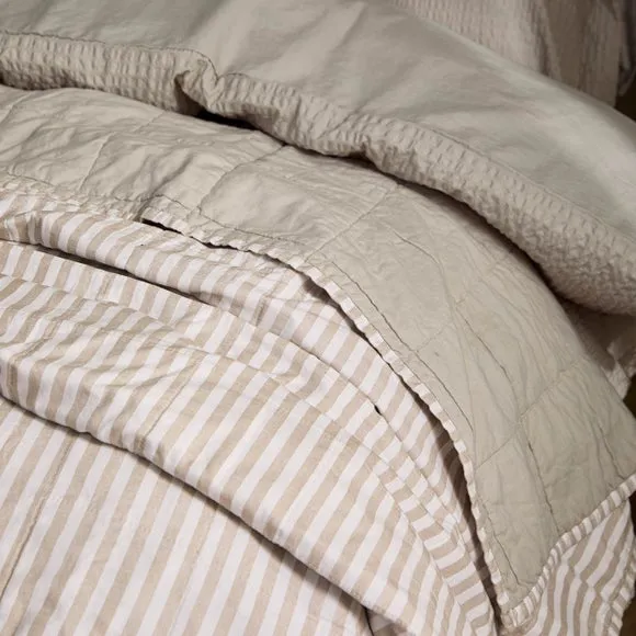 Yard Hebden Stripe 100% Cotton Bedspread 3