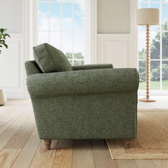 Flori Chenille Soft Texture 3 Seater Sofa 3