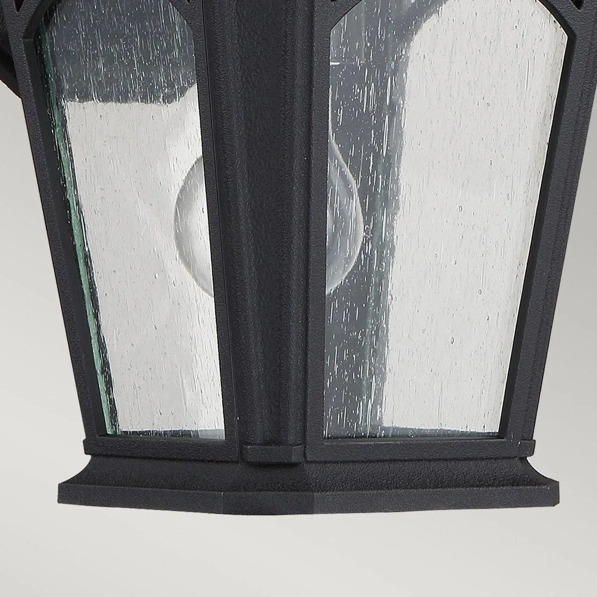 Netlighting Bedford 1 Light Small Wall Lantern Mystic Black Finish E27 3