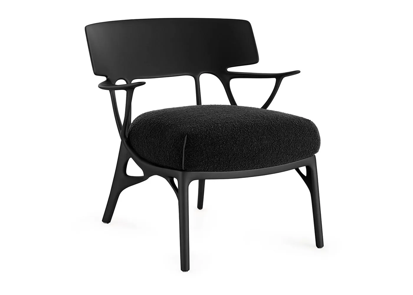 Kartell A.I. Lounge Boucle Black & Black
