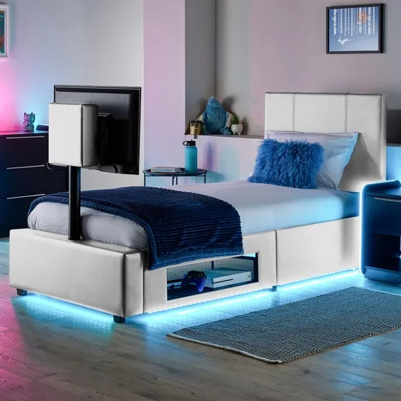 XR Living Ava TV Bed with LED Lights and TV Mount 1