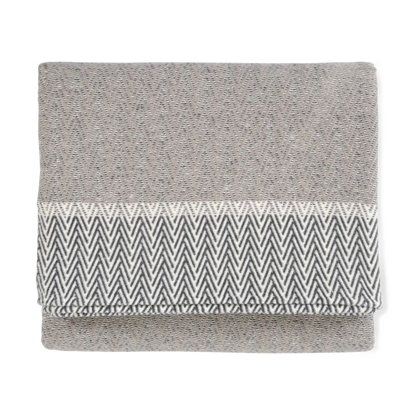 David Fussenegger Nova Herringbone Throw Black & White
