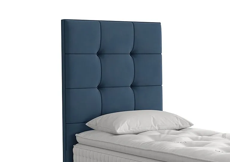 Langdon Floor Standing Headboard - Single - Plush Petrol
