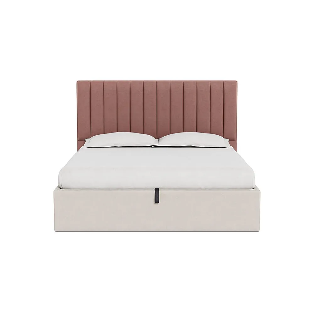 Heal's Retta Headboard Super King Smart Luxe Velvet Dusky Pink